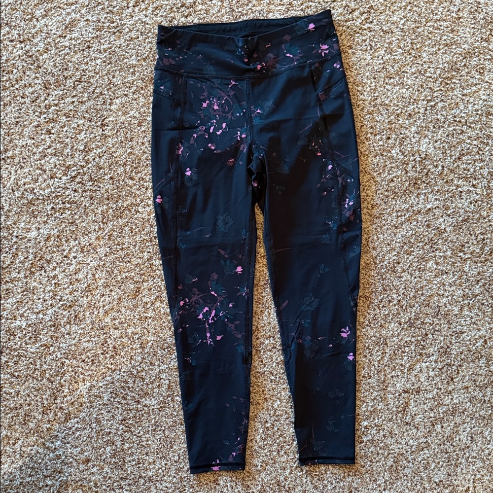 Sweaty Betty Women’s Leggings - Black with Pink Floral
